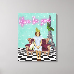 You Be You Empowering Girl Pop Art Canvas Print