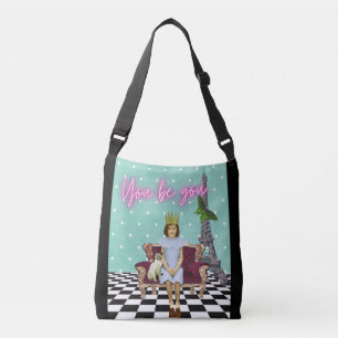 You Be You Empowering Girl Pop Art  Crossbody Bag