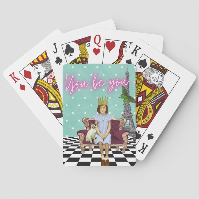 You Be You Empowering Girl Pop Art  Playing Cards (Back)