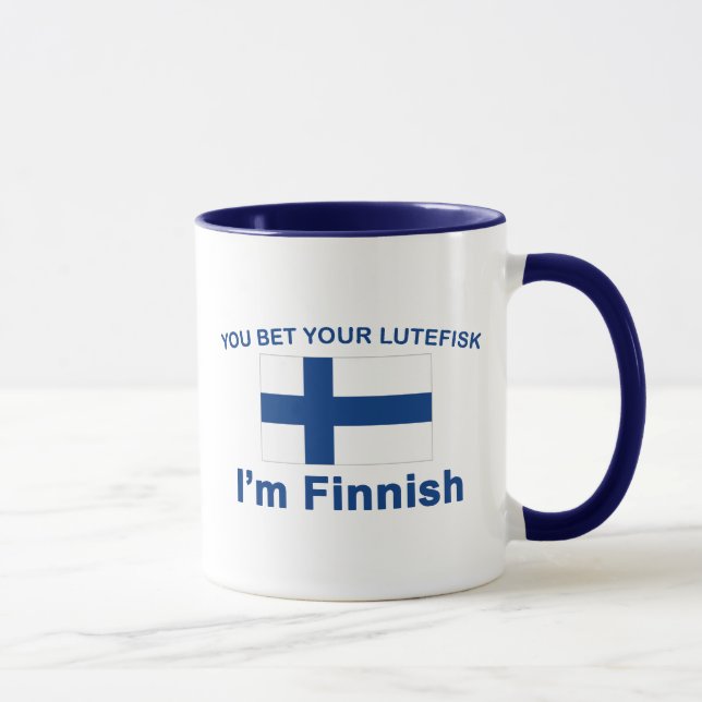 You Bet Your Lutefisk I'm Finnish Mug (Right)