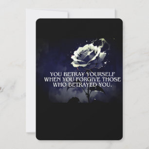 You Betray Yourself Invitation & Postcard – Dark R