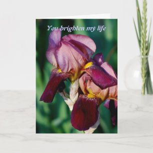 You brighten my life thank you card