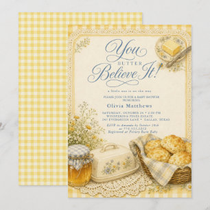 You Butter Believe It Baby Shower Invitation 