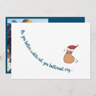 "You Butternut Cry" Flat Photo Christmas Card
