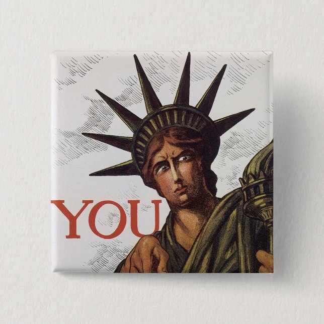 You buy a Liberty Bond Lest I Perish 15 Cm Square Badge (Front)
