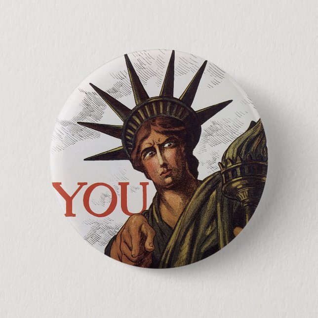 You buy a Liberty Bond Lest I Perish 6 Cm Round Badge (Front)