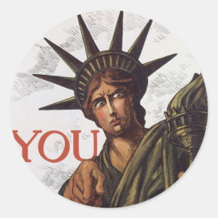 You buy a Liberty Bond Lest I Perish Classic Round Sticker
