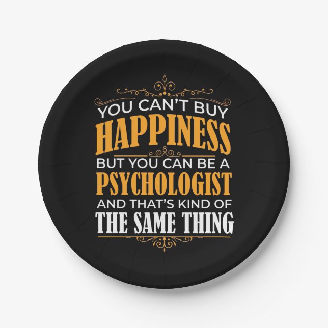 You Can Be A Psychologist Paper Plate (Front)