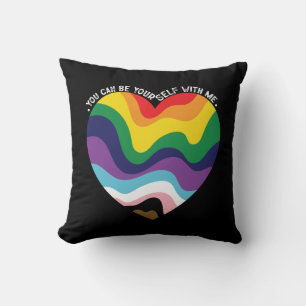 You Can Be Yourself With Me LGBT Transgender Gay  Cushion