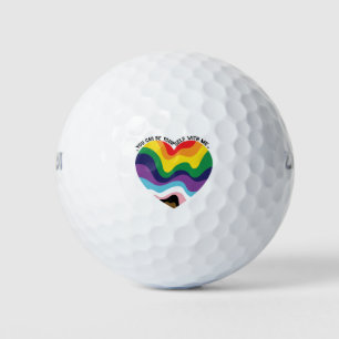 You Can Be Yourself With Me LGBT Transgender Gay  Golf Balls