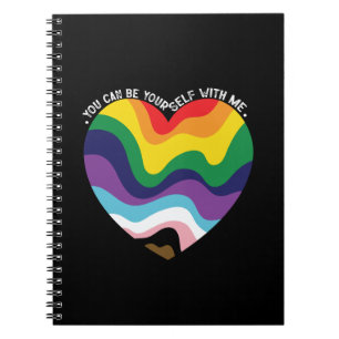 You Can Be Yourself With Me LGBT Transgender Gay Notebook