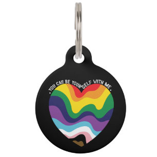 You Can Be Yourself With Me LGBT Transgender Gay Pet Tag