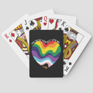 You Can Be Yourself With Me LGBT Transgender Gay  Playing Cards