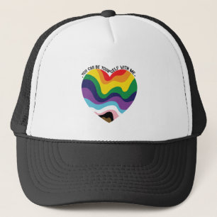You Can Be Yourself With Me LGBT Transgender Gay  Trucker Hat