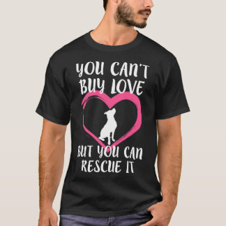 You Can Buy Love Womens Pitbull Rescue Dog Fitted T-Shirt