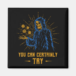 You Can Certainly Try Skeleton Wizard Fantasy Meme Magnet