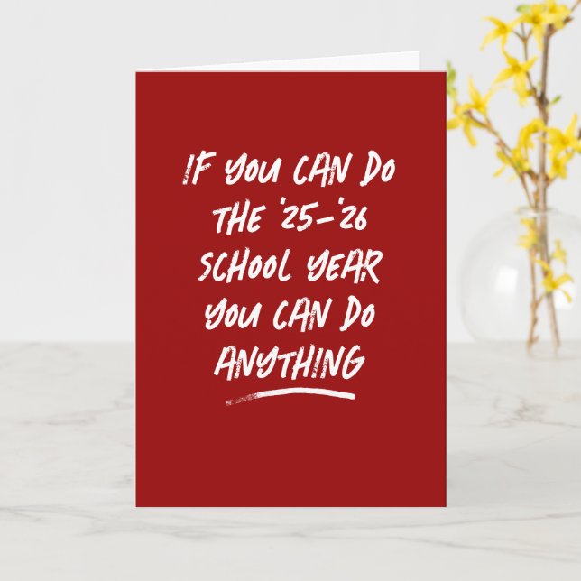 You can do anything class year red graduation card (Yellow Flower)