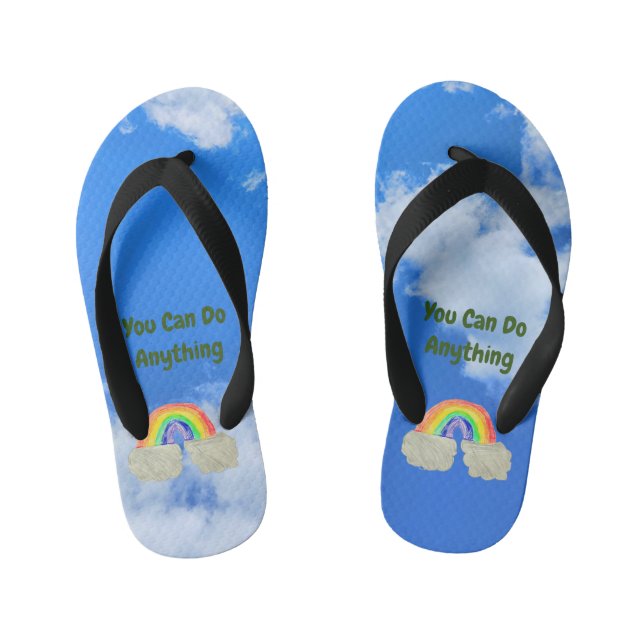 You Can Do Anything Kid's Thongs (Footbed)
