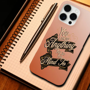 You Can Do Anything Quote Terracotta Pink iPhone 16 Pro Max Case