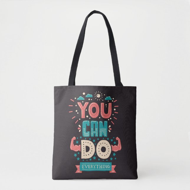 You Can Do Everything Colourful Tote Bag (Front)