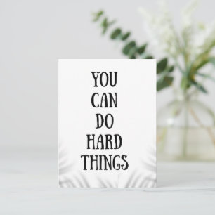 you can do hard things postcard