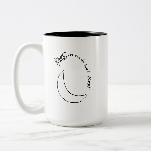 You Can Do Hard Things Two-Tone Coffee Mug (Left)