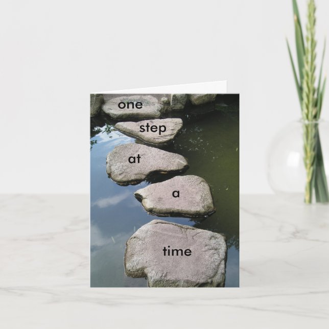 You can do it one step at a time motivation card (Front)