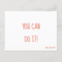 You Can Do It Postcard Funny Motivation