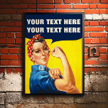 You Can Do It Rosie The Riveter Feminist Poster<br><div class="desc">You Can Do It American Propaganda Custom Poster - This sensational poster has a design based on the uber cool “We Can Do It!” American propaganda poster. Associated with Rosie the Riveter who was instrumental in the movement of women into the paid industrial workforce during World War II. This image...</div>