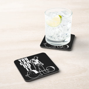 YOU CAN DO IT. Weight Lifting Workout Motivational Coaster