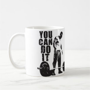 YOU CAN DO IT. Weight Lifting Workout Motivational Coffee Mug