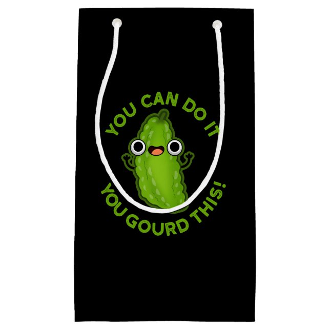 You Can Do It You Gourd This Funny Veggie Pun  Small Gift Bag (Front)
