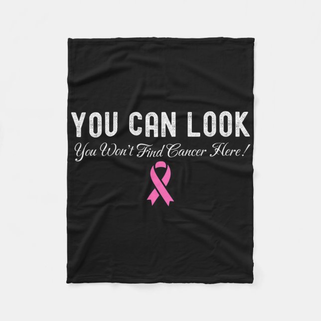 You Can Look Breast Cancer Awareness  Fleece Blanket (Front)
