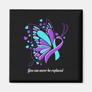 You Can Never Be Replaced Butterfly Ribbon Suicide Magnet