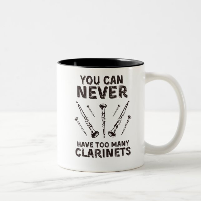 You can never have too many clarinets Two-Tone coffee mug (Right)