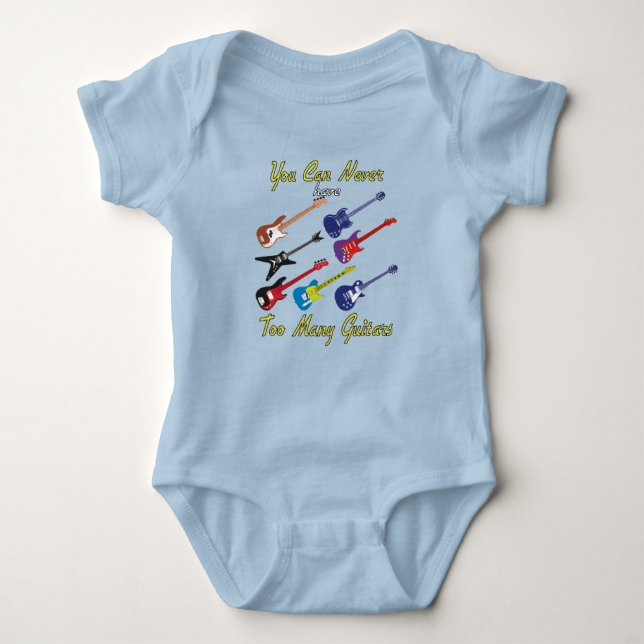 You Can Never Have Too Many Guitars - Colourful Baby Bodysuit (Front)