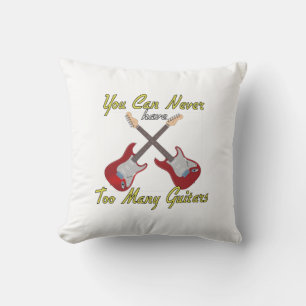 You Can Never Have Too Many Guitars - Colourful Cushion