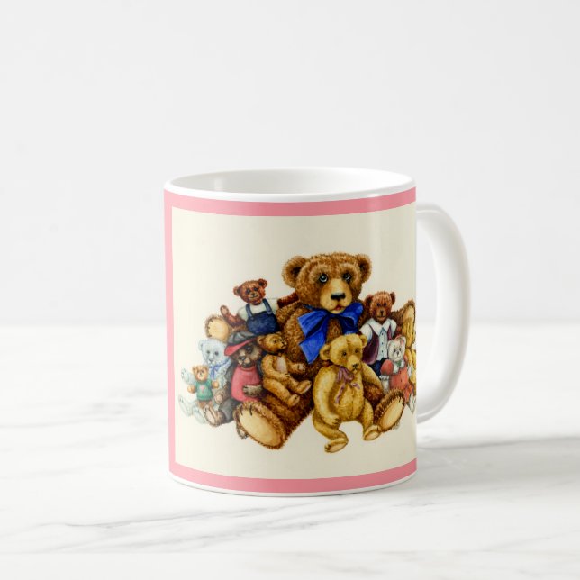 You Can Never Have Too Many Teddy Bears MUG Pink (Front Right)
