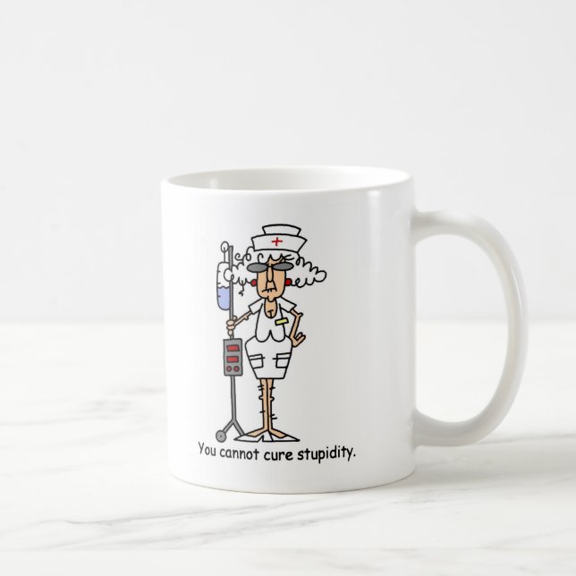 You can not cure stupidity! coffee mug (Right)