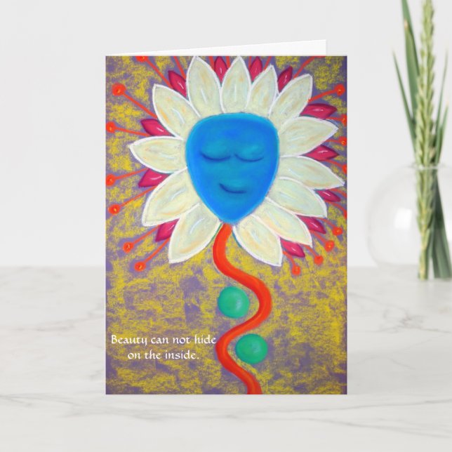 You can not hide beauty greeting card (Front)
