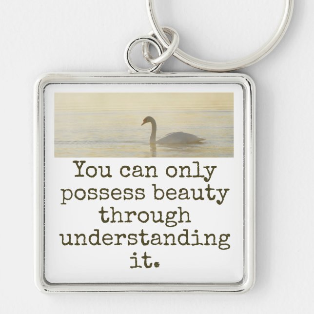 You Can Only Possess Beauty - Beauty Quote  Key Ring (Front)