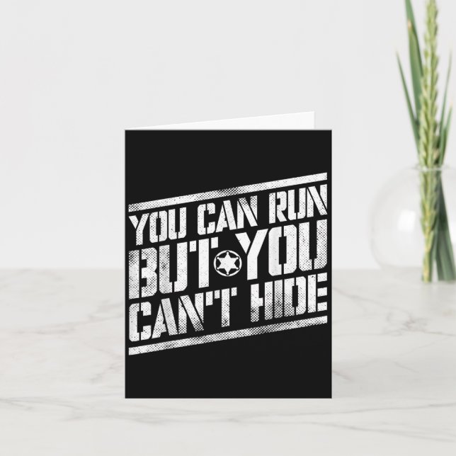 You Can Run But You Can't Hide Bounty Hunter  Card (Front)