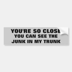 You Can See the Junk in my trunk Bumper Sticker