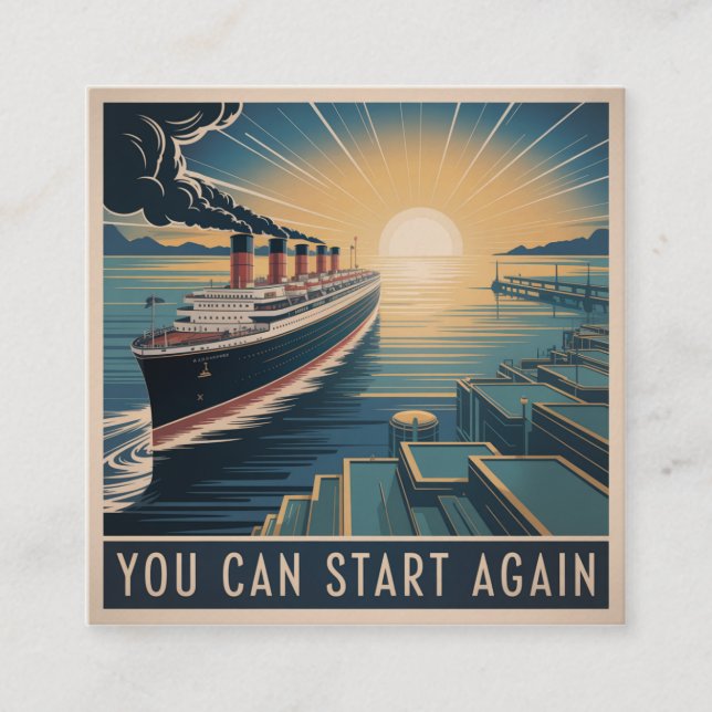 You Can Start Again Calling Card (Front)