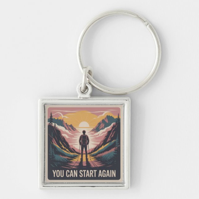 You Can Start Again Key Ring (Front)