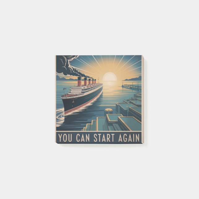 You Can Start Again Post-it Notes (Front)