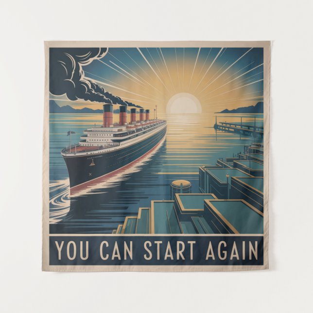 You Can Start Again Tapestry (Front)