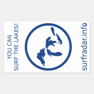 You can surf the Lakes! Great Lakes navy Rectangular Sticker