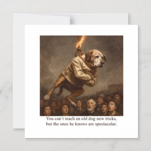 You can’t teach an old dog new tricks magnetic invitation