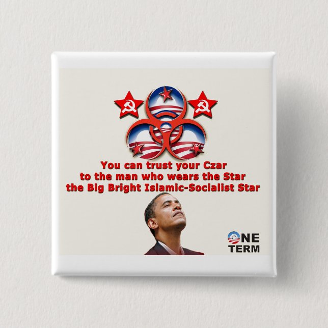 You can trust your Czar 15 Cm Square Badge (Front)